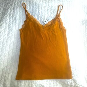 NWT Express burnt Orange Lace Tank Top